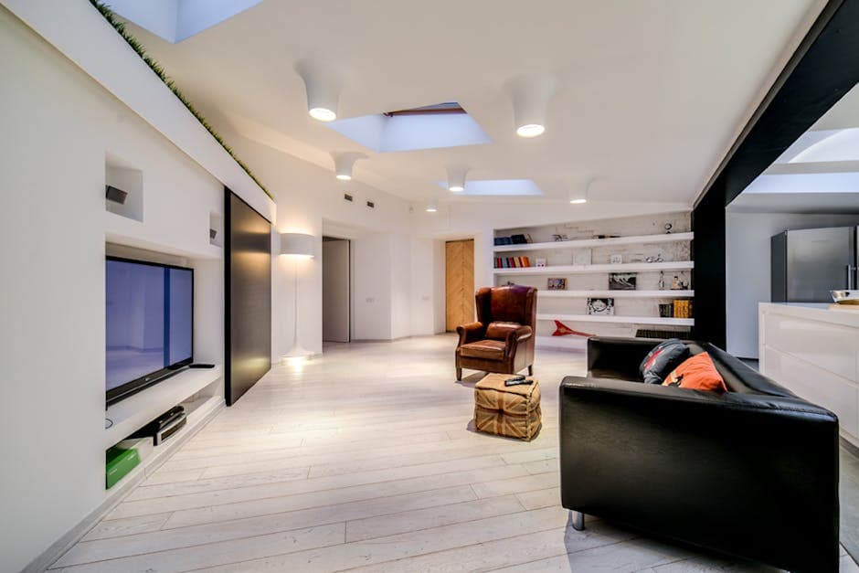 White Wall Modern Lounge - Powai - Living Rooms Installation in Powai